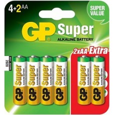 Батарейка в Гомеле алкалиновая GP Super LR6/15A 6BP (4+2)