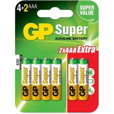 Батарейки в Гомеле GP Super LR03-24A 6BP (4+2) 
